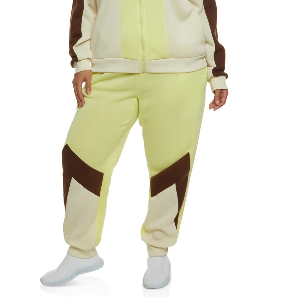 A New Look Colorblock Joggers NWT 3X